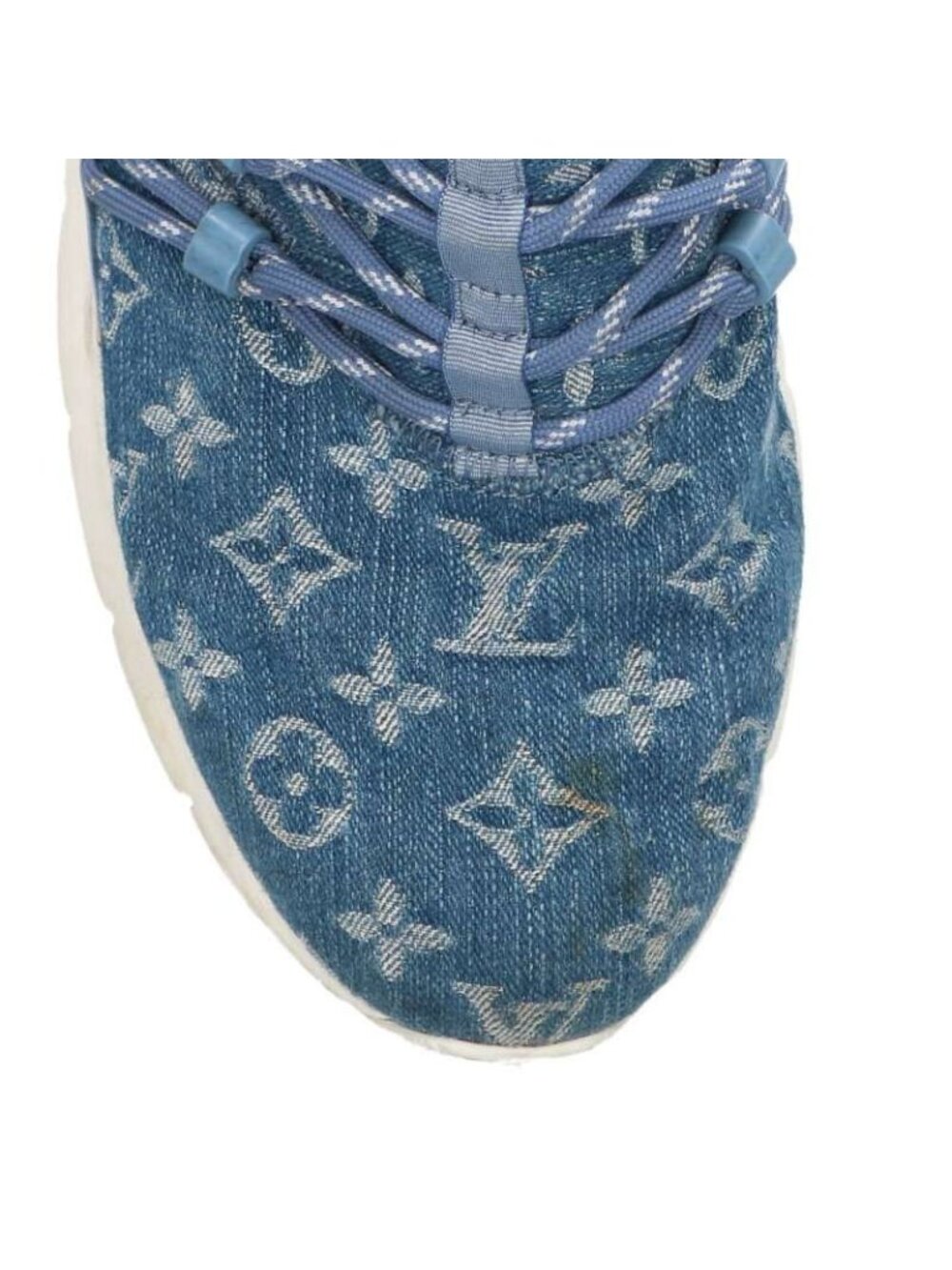 Louis Vuitton Fast Lane Line Monogram Denim Sneakers 7.5 - Picture 5 of 5